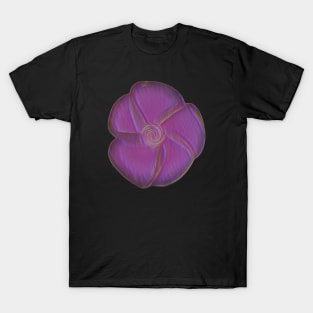 Plumeria bloom twirl in pinks T-Shirt